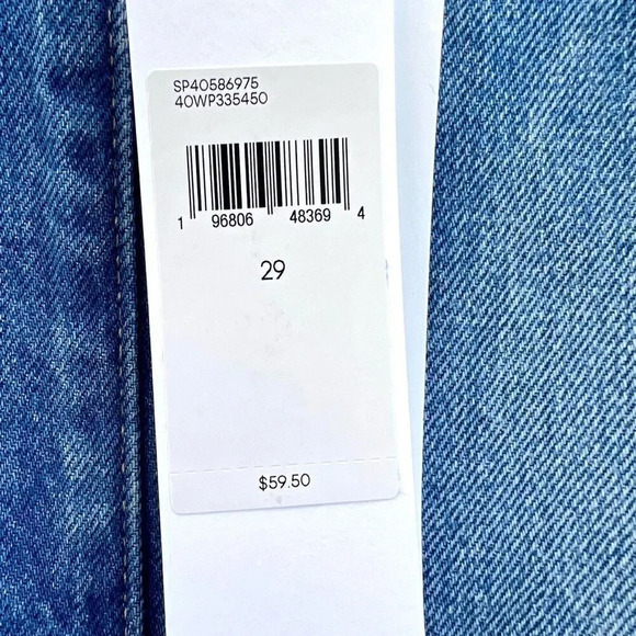 NWT Calvin Klein Women's Side Button Zipper Light Wash Blue Denim Mini Skirt 29 - Picture 8 of 10